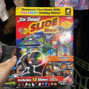 Star shower slide show outside projector